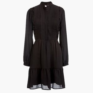 J Crew Factory Ruffle pintuck dress | black | sz 4